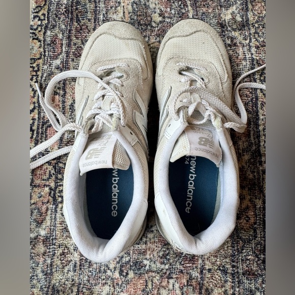 New Balance Classic 574 Sneakers- Nimbus Cloud and White - Picture 4 of 8